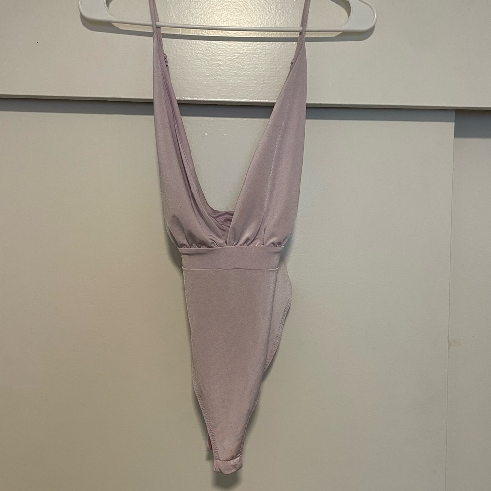 Light Purple Low Cut Bodysuit